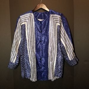 Vintage Siasia Dolman Sleeve Blouse Sz M